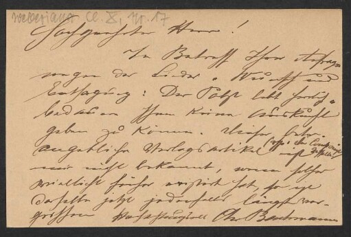 Brief an Friedrich Wilhelm Jähns : 12.11.1877