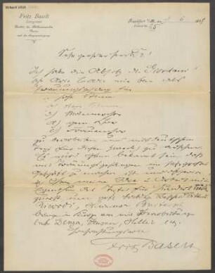 Brief an B. Schott's Söhne : 09.06.1898