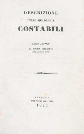 Parte 2: La Scuola Ferrarese Nel Secolo XVI.