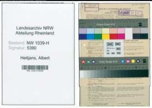 Entnazifizierung Albert Heitjans , geb. 18.04.1914 (Weber)