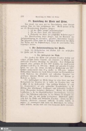 IV. Beurteilung der Moste und Weine