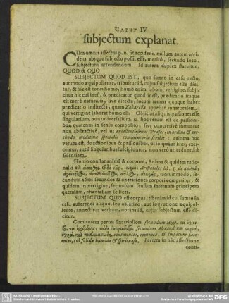 Caput IV. subiectum explanat