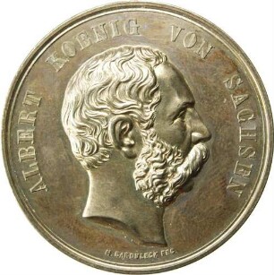 Kg. Albert - Prämienmedaille der Internationalen Obstbauausstellung in Meissen