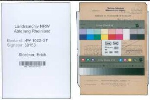 Entnazifizierung Erich Stoecker , geb. 15.03.1905 (Werkmeister)