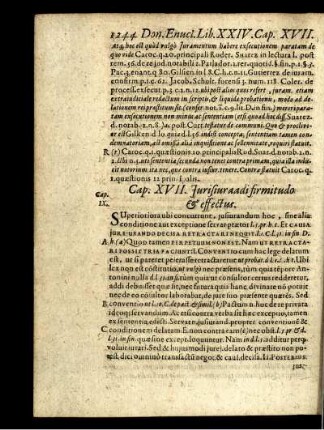 Cap. XVII. Jurisiuraadi firmitudo & effectus