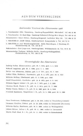 Aus dem Vereinsleben