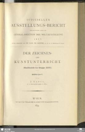 Gruppe 26, Sect. 2/3: Der Zeichnen- und Kunstunterricht : Bericht