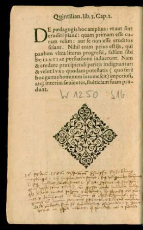 Quintilian. lib. I. Cap. I.