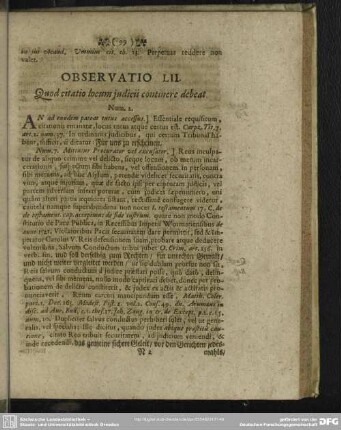 Observatio LII. Quod citatio locum judicii continere debeat