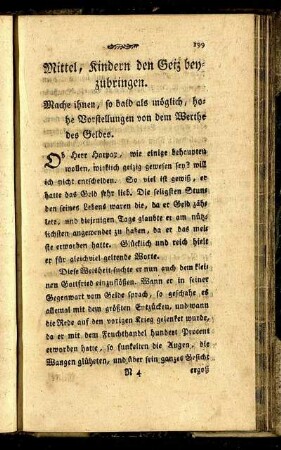 Mittel, Kindern den Geiz beyzubringen.