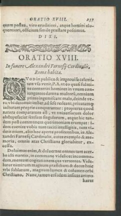Oratio XVIII.