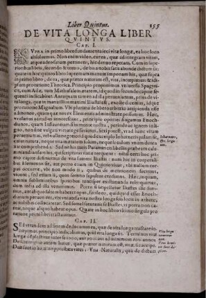 De Vita Longa Liber Quintus