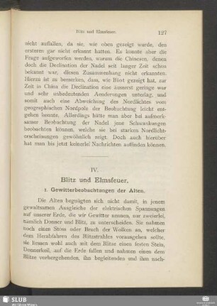 IV. Blitz und Elmsfeuer
