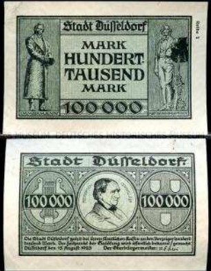 Düsseldorf, Stadt, 100.000 Mark