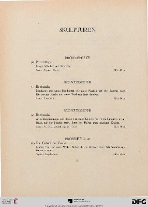 Skulpturen (Nr. 80-83)