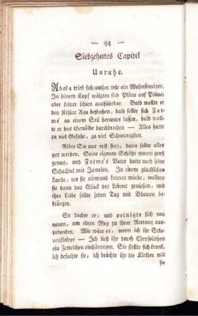 Siebzehntes Capitel Unruhe.