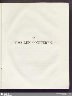 Die Fossilen Coniferen