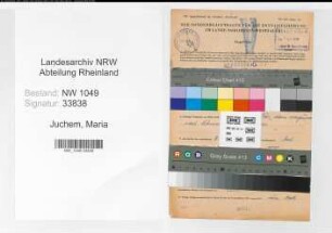 Entnazifizierung Maria Juchem , geb. 21.09.1913 ()