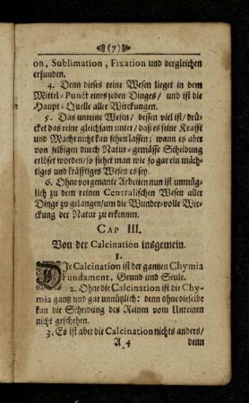 Cap.III. Von der Calcination insgemein