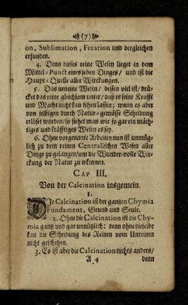 Cap.III. Von der Calcination insgemein