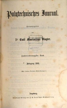 Polytechnisches Journal. 190, 190. 1868