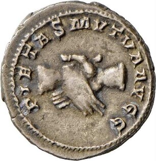 Antoninian des Balbinus mit Handschlag