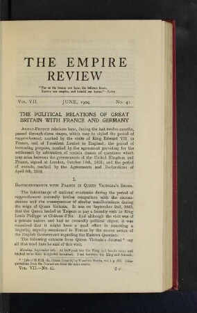 Vol. VII. June, 1904. No. 41.