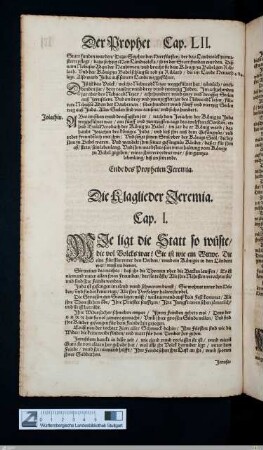 Die Klagelieder Jeremia