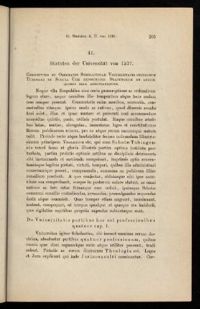 205-231, 41. Statuten der Universität von 1537.