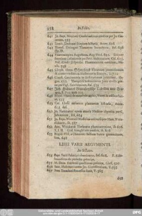Libri Varii Argumenti.
