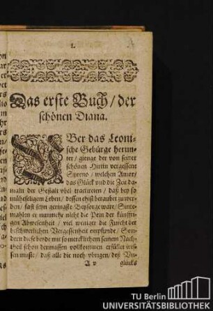 Das erste Buch/der schönen Diana.