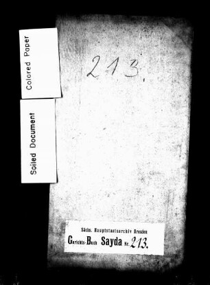 Gerichtshandelsbuch von Sayda