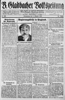 Bergisch Gladbacher Volkszeitung. 1906-1929