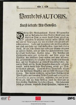 Vorrede des Autoris