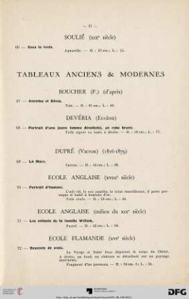 Tableaux anciens & modernes (Nr. 67-100)