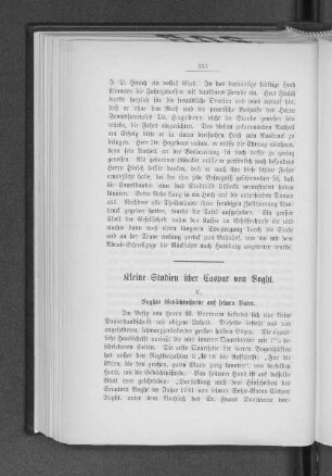 Kleine Studien über Caspar von Voght.