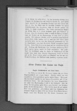 Kleine Studien über Caspar von Voght.