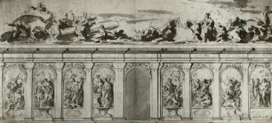 Dresden, Zwinger, Deutscher Pavillon: Wand- und Deckenmalerei