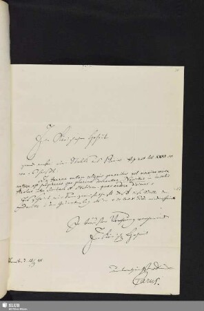 Bl. 78-79. Carus, Carl Gustav