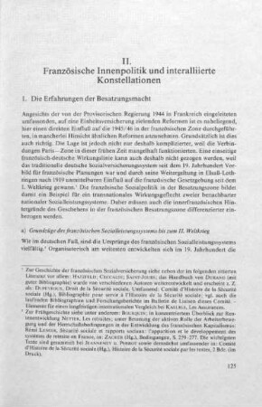 II. Französische Innenpolitik und interalliierte Konstellationen