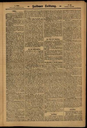 Zweite Ausgabe vom Donnerstag, den 03. Juli 1913.