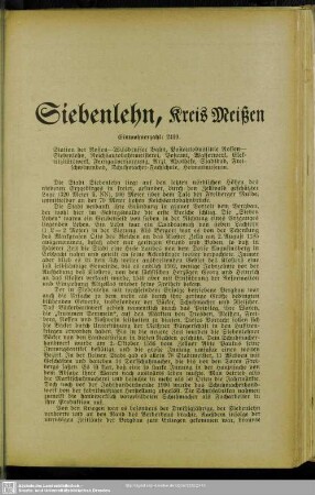Siebenlehn, Kreis Meißen