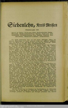 Siebenlehn, Kreis Meißen