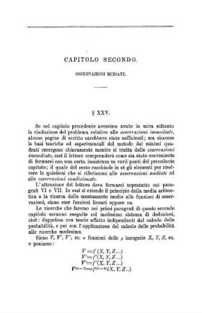 Capitolo Secondo. Osservazioni Mediate.