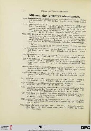 Münzen der Völkerwanderungszeit (Nr. 2329-2418)