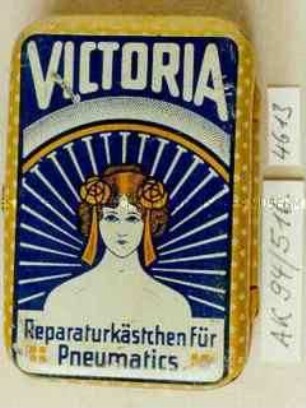 Blechdose für "VICTORIA Repraturkästchen für Pneumatics."
