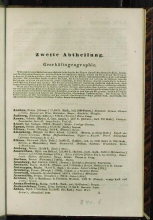 Dritte Abtheilung. Vollständige Uebersicht sämmtlicher Geschäftszweige (mit Ausnahme des reinen Bücherverlags), denen sich die in der ersten Abtheilung genannten Handlungen entweder ausschliesslich oder in Verbindung mit dem Buchhandel widmen