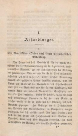3-40 Der Benedictiner-Orden nach seiner welthistorischen Bedeutung
