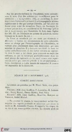 Séance du 8 novembre 1918