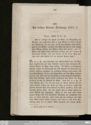 XIII. Am dritten Advents-Sonntage 1821.